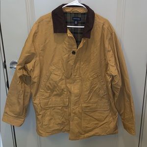 Lands End Button Up Flannel Lined Jacket